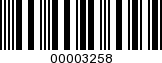 Barcode Image 00003258