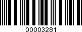 Barcode Image 00003281