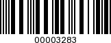 Barcode Image 00003283