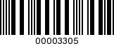 Barcode Image 00003305