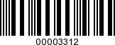 Barcode Image 00003312