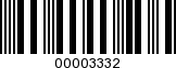 Barcode Image 00003332