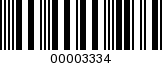 Barcode Image 00003334