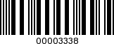 Barcode Image 00003338