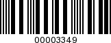 Barcode Image 00003349