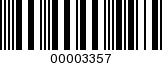 Barcode Image 00003357