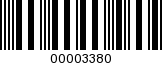 Barcode Image 00003380