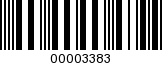 Barcode Image 00003383
