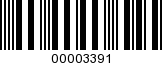 Barcode Image 00003391