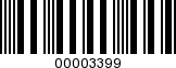 Barcode Image 00003399