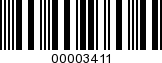 Barcode Image 00003411