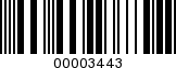 Barcode Image 00003443