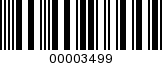 Barcode Image 00003499