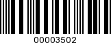Barcode Image 00003502