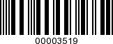 Barcode Image 00003519