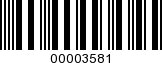 Barcode Image 00003581