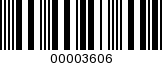 Barcode Image 00003606