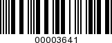 Barcode Image 00003641