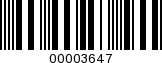 Barcode Image 00003647