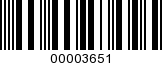 Barcode Image 00003651