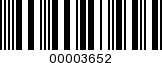 Barcode Image 00003652