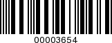 Barcode Image 00003654