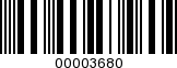 Barcode Image 00003680