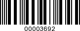 Barcode Image 00003692