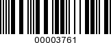 Barcode Image 00003761