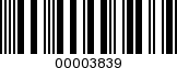 Barcode Image 00003839