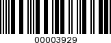 Barcode Image 00003929