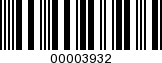 Barcode Image 00003932