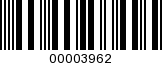 Barcode Image 00003962
