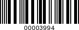 Barcode Image 00003994