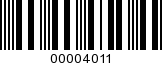 Barcode Image 00004011