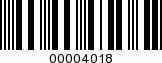 Barcode Image 00004018