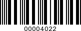 Barcode Image 00004022