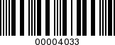 Barcode Image 00004033
