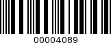 Barcode Image 00004089