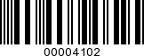 Barcode Image 00004102