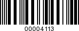 Barcode Image 00004113