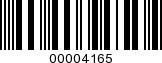 Barcode Image 00004165