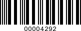 Barcode Image 00004292