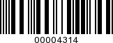 Barcode Image 00004314