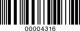 Barcode Image 00004316