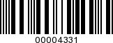 Barcode Image 00004331