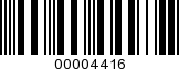 Barcode Image 00004416