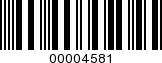 Barcode Image 00004581