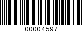 Barcode Image 00004597