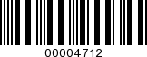 Barcode Image 00004712